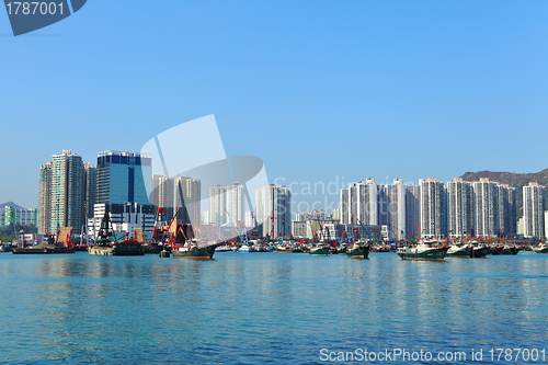 Image of typhoon shelter in Hong Kong, Tuen Mun