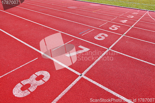 Image of lanes of running track