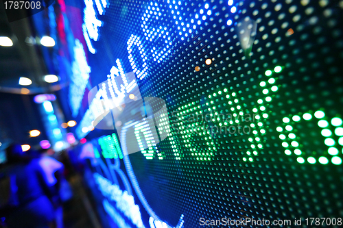 Image of stock market price display abstract