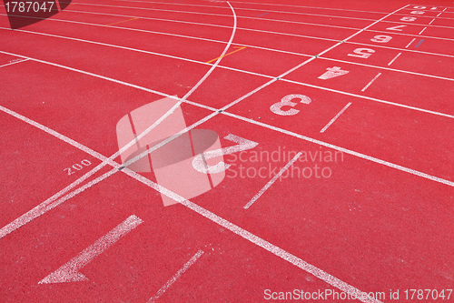 Image of lanes of running track