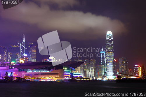 Image of Hong Kong cityscape at night