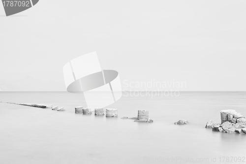 Image of desolate and broken pier