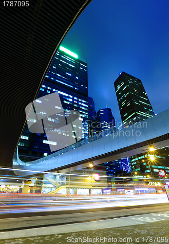 Image of lights of evening traffic