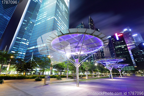 Image of Singapore city at night