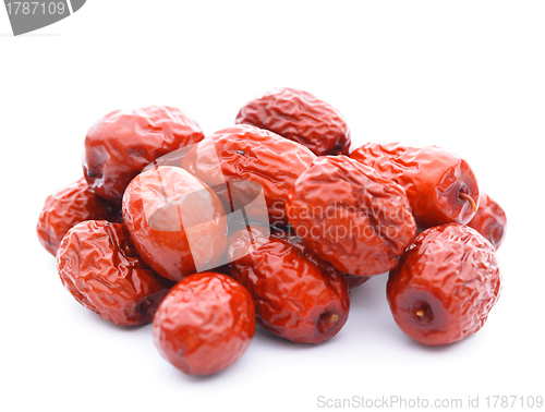 Image of dried jujube fruits, chinese herbal medicine