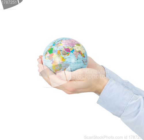Image of  globe on white