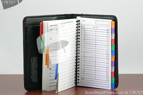 Image of personal organizer book