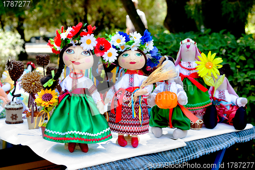 Image of Ukrainian Cossack toy dolls