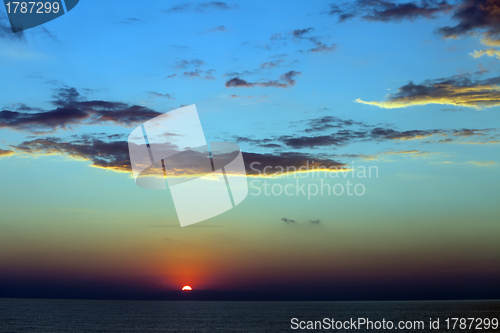 Image of Sea at sunset