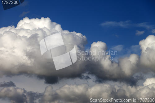 Image of Blue sky with clouds