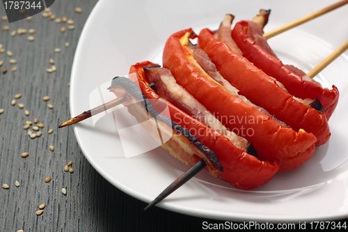 Image of Grilled bacon and paprika