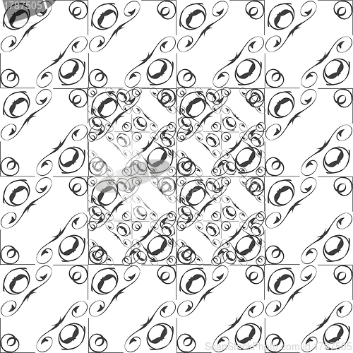 Image of Seamless monochrome background, vector