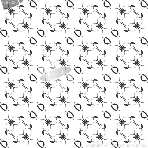 Image of Monochrome seamless damask pattern