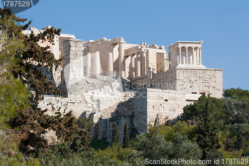Image of Ancient ruins on Acropolis of Athens, Greece