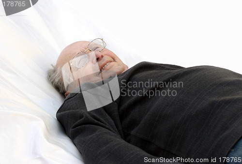 Image of Old man in bed