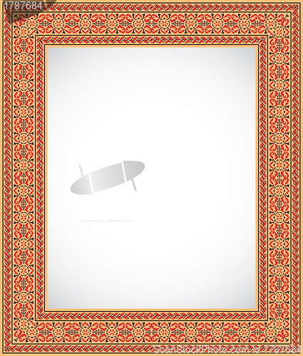 Image of Vertical frame with an ornament - Ukrainian style