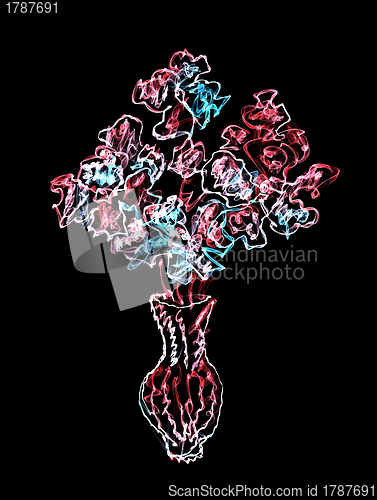 Image of Vibrant colorful flowers in vase