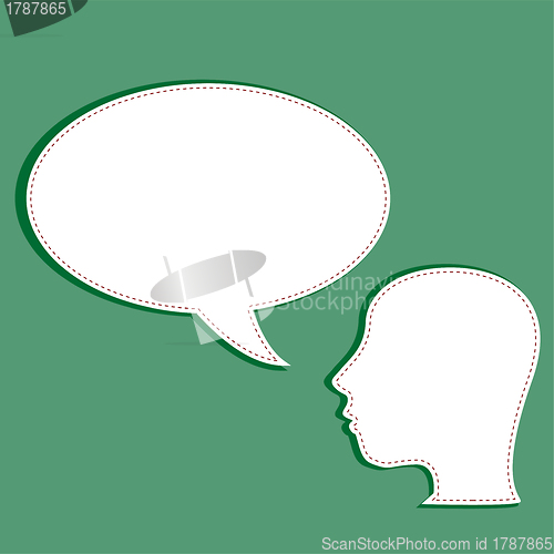 Image of man with a empty speech bubble over his head