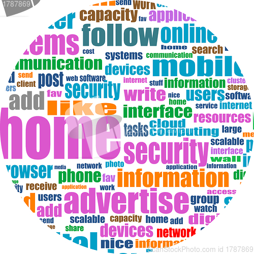 Image of Illustration of social media concept. Social Media Wordcloud
