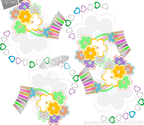 Image of Abstract elegance seamless pattern with floral background