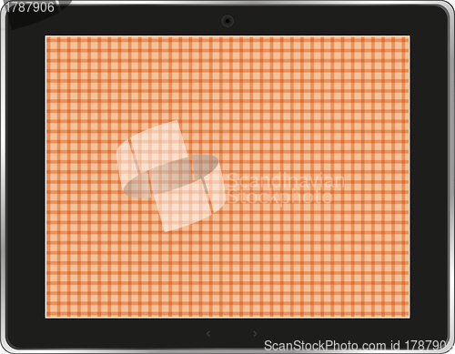 Image of Tablet PC display with abstract background