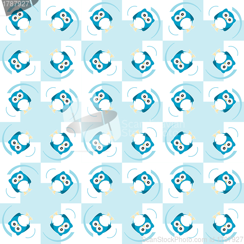 Image of Cute seamless owl background pattern