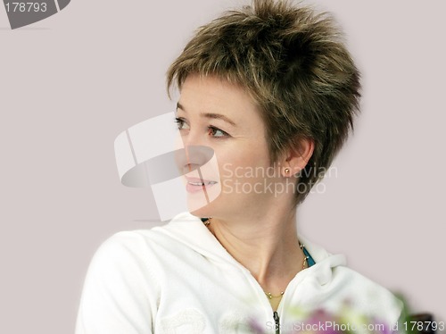 Image of Smiling woman isolated