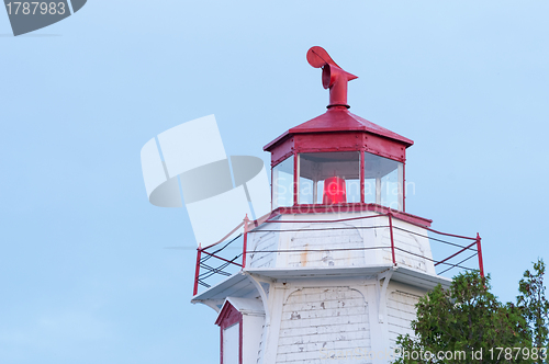 Image of Big Tube Lighthouse in Tobermory In Bruce Peninsula, Ontario, Ca