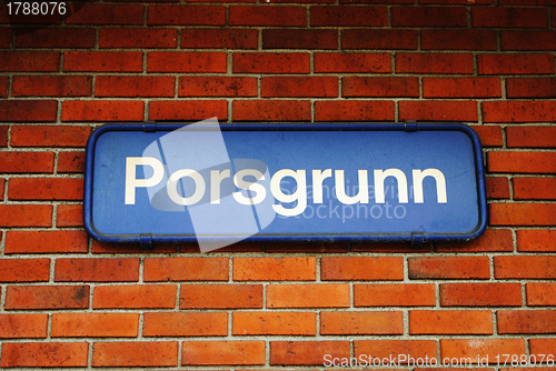 Image of Porsgrunn sign
