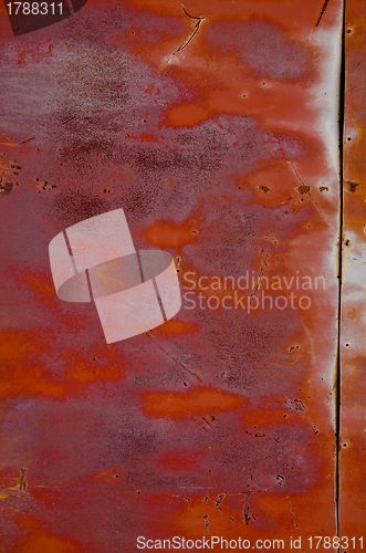 Image of Rusty tin wall.