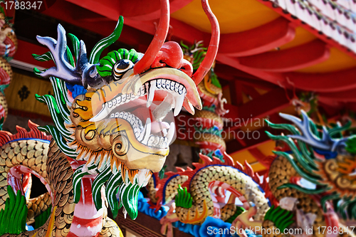 Image of Dragon - statue in a Chinese temple