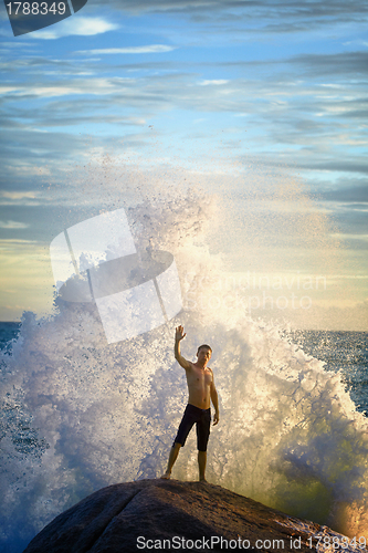 Image of Man like a god of the sea