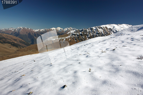 Image of Winter mountains on a sunny day, the resorts of the Caucasus