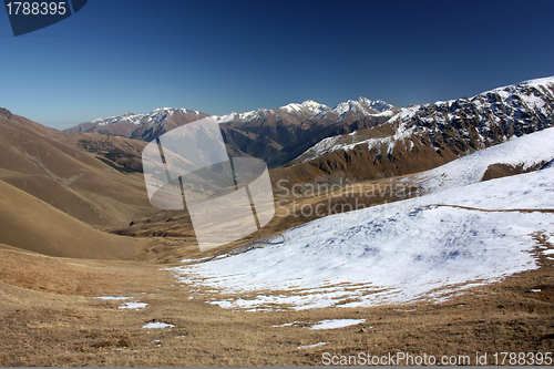 Image of Winter mountains on a sunny day, the resorts of the Caucasus