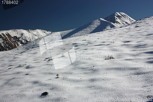 Image of Winter mountains on a sunny day, the resorts of the Caucasus