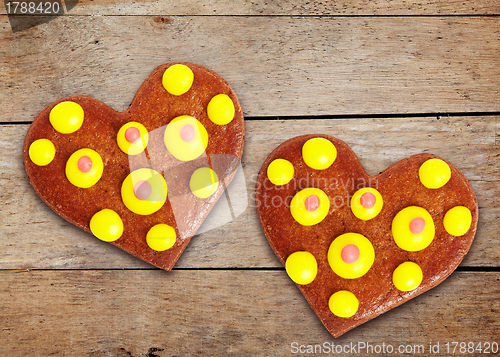 Image of two gingerbread hearts