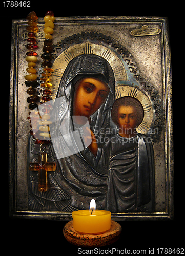 Image of Icon and candle