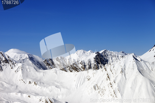 Image of Winter mountains in sunny day