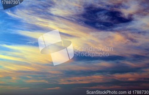 Image of Multicolor sunrise over the sea