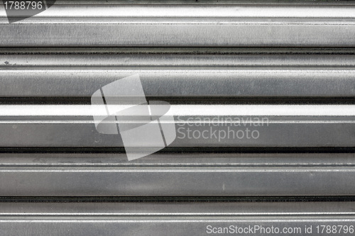 Image of Silver Corrugated Metal Texture