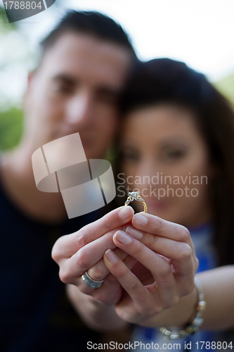 Image of Couple with Diamond Engagement Ring