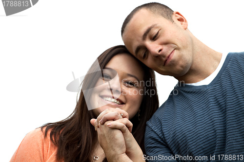 Image of Engaged Couple Holding Hands