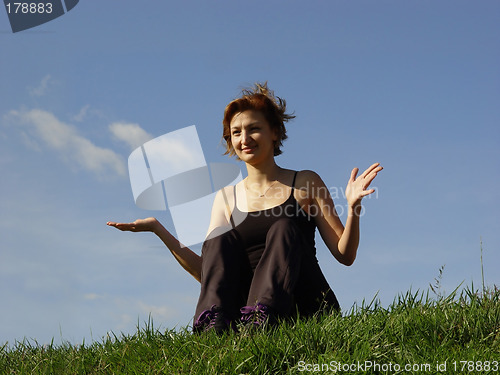Image of Woman in grass