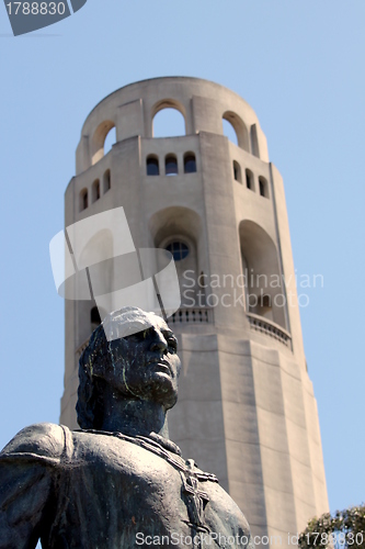 Image of Coit Tower Statue Columbus