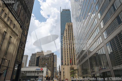 Image of Toronto downtown  skyscrapers on Bay Street 