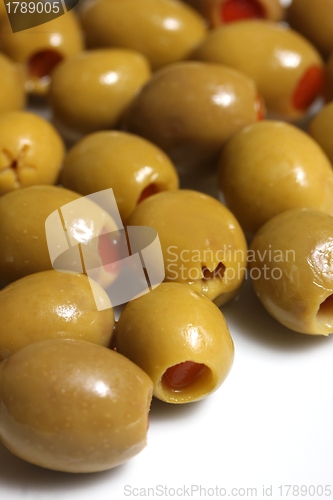 Image of isolated stuffed olives