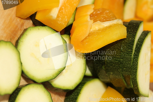 Image of fresh cut vegetables