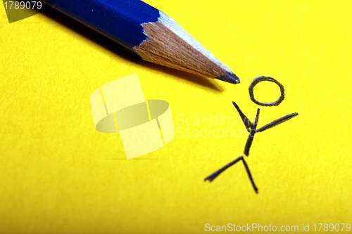 Image of stickman pencil drawing