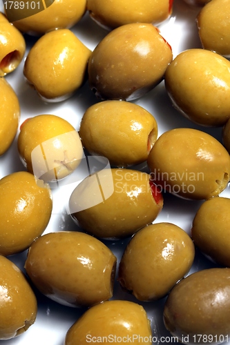 Image of isolated stuffed olives