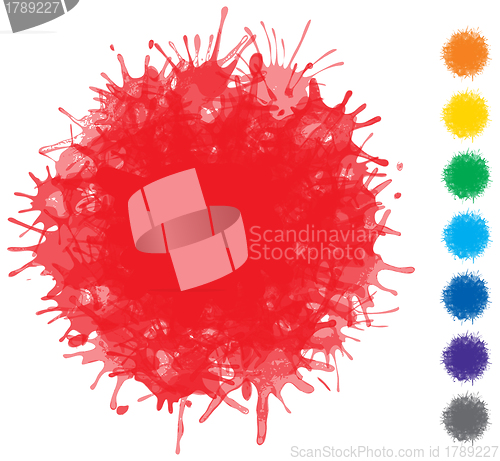Image of Color blots - set of elements for design
